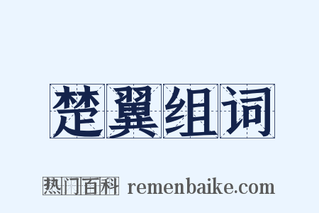 楚翼组词是什么意思的图片